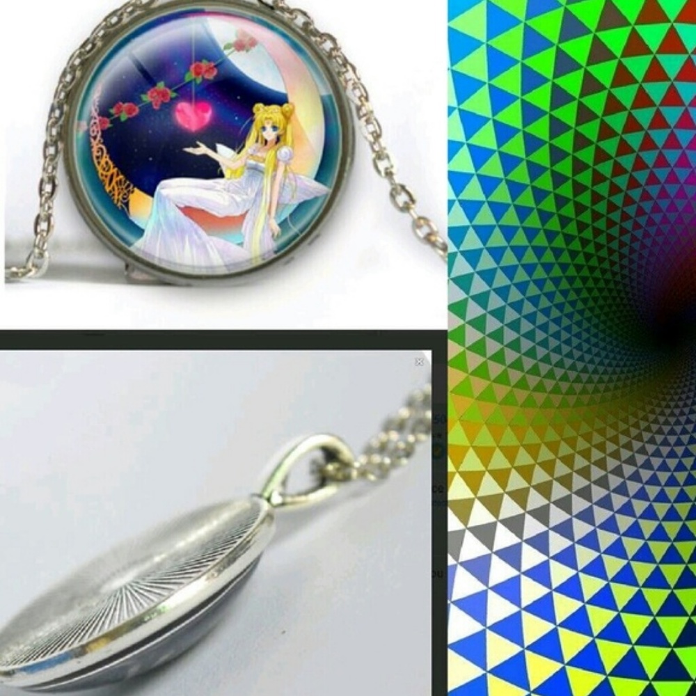 NEW SAILOR MOON ANIME PENDANT GLASS STERLING SILVER
